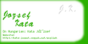 jozsef kata business card